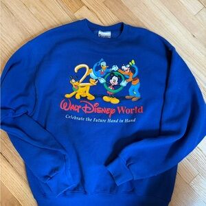 Disney Blue Crewneck Sweater with Characters